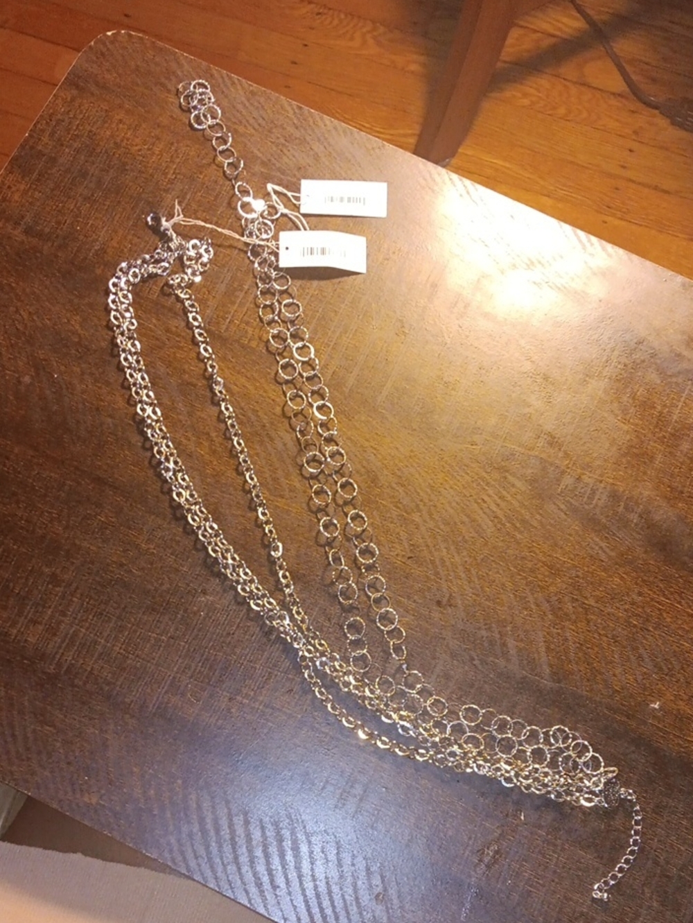 Banana Republic Layered Silver-Tone Multi Chain Necklace